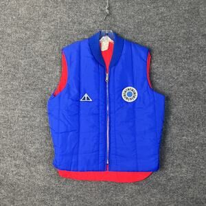 Vintage Avon Sportswear Mens Patched Nylon Zip Up Vest Size Large Retro Outdoor